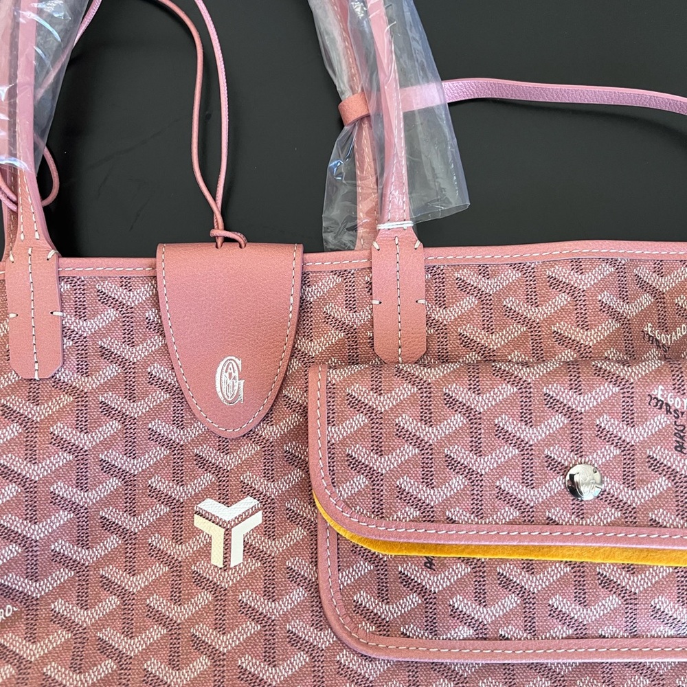Goyard Saint Louis GM bag Limited Edition Pearly Coral Iridescent NWT - Picture 5 of 10